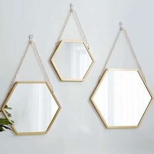 Hexagon Shape Wall Hanging Mirror Perfect For Living Room Bedroom And Entryway Adds Modern Geometric Decor Appeal From India - Product Image 6