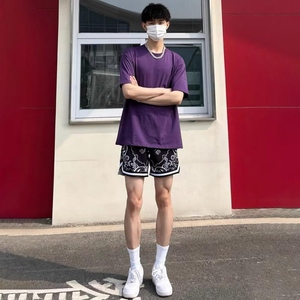 Shorts de basket-ball en maille style bandana pour hommes, personnalisés, motif Paisley, légers, streetwear, vêtements de sport - Product Image 3