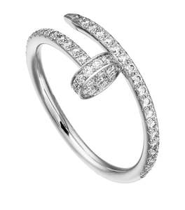 High Standard Quality 14k Gold Made Fancy Nail Design <b>Adjustable</b> <b>Rings</b> Comes With Brilliant Round Cut Moissanite Diamonds - Product Image 3