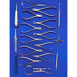 Ensemble d'instruments d'orthodontie dentaire de base de qualité supérieure, 18 pièces, en acier inoxydable, certifié CE, manuel, source composite - Product Image 3