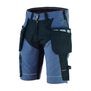 Men's Gray <b>Black</b> <b>Work</b> Shorts With Multiple Pockets Breathable Polyester Cargo <b>Pants</b> for Construction Use - Product Image 3