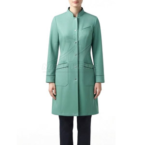 Tailored <b>Doctor</b> <b>Coat</b> Women Medical Laboratory Workwear Fitted Cut Long Sleeves Front Closure And Functional Pocket Construction - Product Image 4