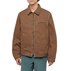 Unisex Winter Bomber <b>Jacket</b> OEM High Quality 240g Heavy <b>Canvas</b> Cotton <b>Work</b> Custom Logo Zip up Vintage Front Anti-UV Eco-Friendly - Product Image 1