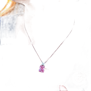 Collier tendance en argent avec pendentif brillant en moissanite pour femme, idéal pour les mariages, les fiançailles, les fêtes et le bureau - Product Image 5