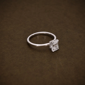 Anillo de Compromiso de Diamante Cultivado en Laboratorio con Corte Esmeralda para Mujer, Anillo Solitario con Diamante Certificado VVS2, Joyería Fina Decorativa para Novia - Product Image 2