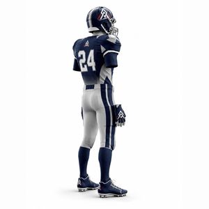 Maillot de football américain blanc, noir et rouge, imprimé par sublimation, respirant, en polyester, pour homme adulte, personnalisé, nouveau 2026 - Product Image 3