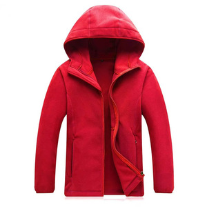 Chaqueta polar con capucha personalizada para hombre, gris, rojo, morado, azul, negro, verde oliva, con cremallera completa, abrigo térmico suave y cálido para exteriores - Product Image 3