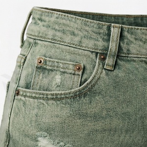 Shorts de Mezclilla para Mujer, Cintura Alta, Estilo Desgastado, Lavado a la Piedra, Color Personalizado, Moda Veraniega - Product Image 5