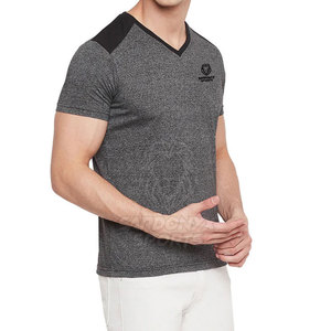 T-shirts pour hommes à col en V, légers, respirants, décontractés, en coton, à manches courtes, mode estivale, vêtements d'extérieur - Product Image 4