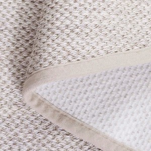 Scandinavian <b>Flat</b> Weave Organic Cotton Area <b>Rug</b> Rectangle Beige Non-Slip Rubber Backing Living Room <b>Rug</b> - Product Image 4