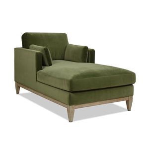 Chaise longue Knox da 65 pollici in velluto verde oliva, stile moderno rustico, ad alte prestazioni - Product Image 6