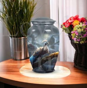 Urna funeraria grabada con diseño de pavo real bailarín para guardar cenizas, urna conmemorativa para cenizas humanas, recuerdo decorativo. - Product Image 5