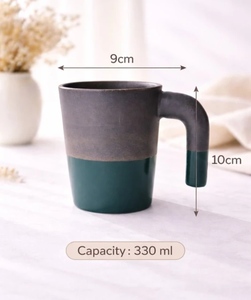 Ceramic Coffee Mug Matte Finish Solid Color Minimalist Design Home Use - Product Image 2