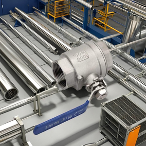 บอลวาล์วสแตนเลสคุณภาพสูง พร้อมปลายเกลียว ควบคุมด้วยคันโยกแบบแมนนวล ซีล PTFE รองรับ OEM/ODM สำหรับการใช้งานทั่วไป - Product Image 1