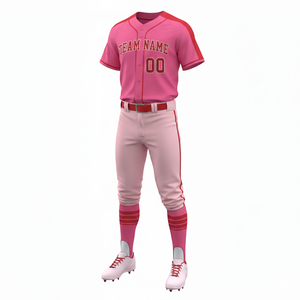 Uniforme de Béisbol Personalizado 100% Poliéster Transpirable, Camiseta y Pantalón de Alta Calidad, Impresión Sublimada, Secado Rápido, Cuello en V, Ropa Deportiva - Product Image 2