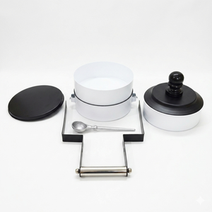 Modern 3 Tier Metal <b>Food</b> <b>Container</b> <b>Stackable</b> Lunch Box Portable <b>Food</b> <b>Storage</b> Carrier with Handle and Spoon Kitchenware Bento Box - Product Image 3