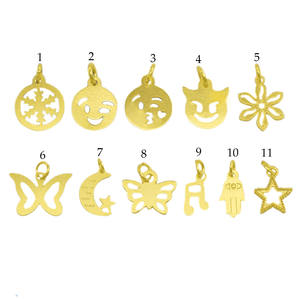 Colgante de Mano de Hamsa Dorada, Amuleto de Protección y Símbolo Espiritual para la Creación de Joyas, Collares y Pulseras - Product Image 3