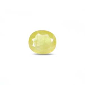 Loose 4.1 Carat Oval Cut Yellow Sapphire Gemstone for Fine Jewelry - Product Image 1