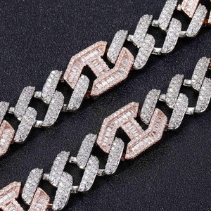 <b>Top</b> Demanded Luxury Iced Out Moissanite Cuban Link Chain for Party Fashion and <b>Wedding</b> Celebration Jewelry Available for Sale - Product Image 3