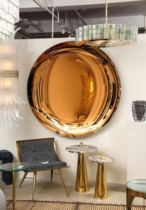 Grande sculpture en forme de miroir concave rond - Product Image 1