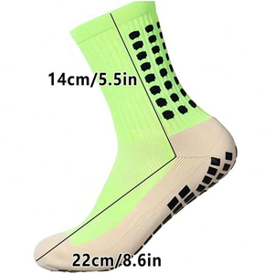 Non-Slip Athletic <b>Socks</b> Ankle Length Green with <b>Black</b> Dots for Basketball Adults Summer Sport Wear Knitted Spandex Polyester - Product Image 5