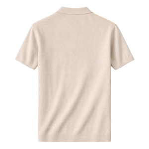 Polo en tricot à rayures diffusées pour homme, manches courtes, coton premium texturé, coupe ajustée, décontracté et élégant, idéal pour l'été, vente en gros - Product Image 3