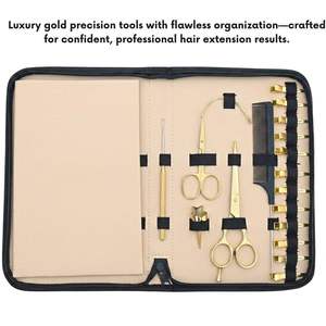 ZYDAR SPORTS Kits d'extension de cheveux professionnels en acier inoxydable micro-anneaux étanches avec pinces - Équipement complet de salon de beauté - Product Image 3