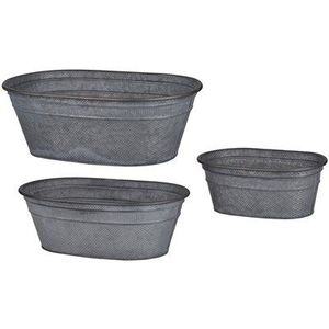 Jardinières galvanisées de qualité supérieure, jardinières à fleurs avec poignées en bois pour la décoration intérieure et extérieure - Product Image 4