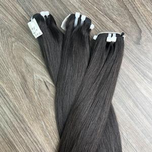 Extensions de cheveux raides en os brut vietnamien 100% cuticule alignée couleur naturelle non transformée - Product Image 3