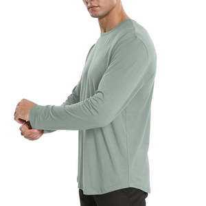 Camisetas de Manga Larga para Hombre, 100% Algodón, Cuello Redondo, Diseño con Letras, Ecológicas, de Secado Rápido y Corte Holgado - Product Image 6