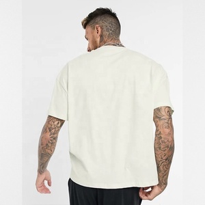 OEM/ODM Heavyweight 100% algodón hombres camisetas de alta calidad hombro caído de gran tamaño de punto cómodo estilo de gran tamaño 210 gramos - Product Image 2