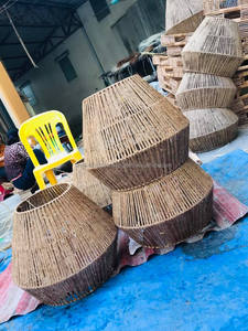 โคมไฟหวายสานแฮนด์เมดสำหรับตกแต่งบ้านร้านอาหารโรงแรม100% เป็นมิตรกับสิ่งแวดล้อมขายส่งแบบชนบทและแบบเอเชีย - Product Image 5