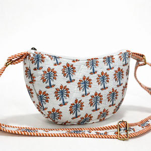 กระเป๋าถือผ้าฝ้ายเนื้อนุ่ม ลายต้นไม้สีขาว น้ำหนักเบา ทนทาน สายสะพายไหล่ปรับได้ ปิดด้วยซิป ทำด้วยมือ สไตล์ลำลอง สำหรับผู้หญิง เหมาะสำหรับเทศกาลอีสเตอร์ - Product Image 1