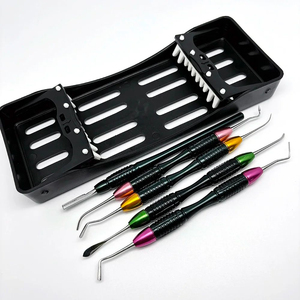 Dental Composite Resin <b>Tools</b> <b>Set</b> with Stainless Steel Spatulas and Scalpel Handle Manual Disinfection <b>Box</b> - Product Image 4