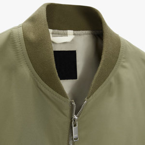Lightweight bomber <b>jacket</b> for men with smooth zip front stylish ribbed hem and versatile design perfect for daily layering OEM - Product Image 4