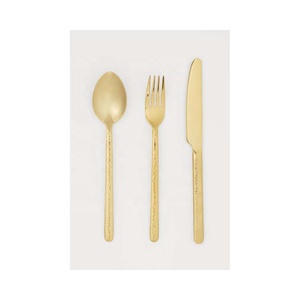Ensemble de couverts en acier inoxydable plaqué or ensemble de couverts fourchettes cuillères couteaux couverts ensemble de couverts - Product Image 2