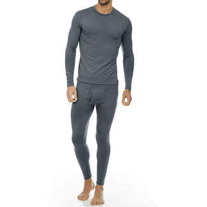 Ensemble de sous-vêtements thermiques pour homme, tissu lisse, écologique, respirant, séchage rapide, Spandex/Polyester, coupe classique, confortable - Product Image 3