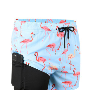 Online Sale Hot Sale Men's Double <b>Layer</b> Casual Shorts Breathable Eco-Friendly Quick Dry Lightweight Loose Fit - Product Image 1