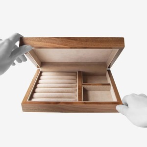 Caja de Joyería de Madera Ecológica Hecha a Mano con Tallado Floral, Acabado Pulido con Técnicas Tradicionales, para Montar en la Pared, para Guardar Objetos Artesanales - Product Image 3