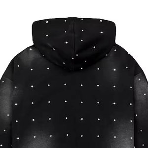 เสื้อฮู้ดดี้ประดับเพชรดีไซน์โดดเด่นขายดีที่สุด ไซส์ใหญ่ สไตล์เบสิก คุณภาพสูง ขายส่ง เสื้อฮู้ดดี้ประดับเพชรสำหรับผู้ชาย สตรีทแวร์ - Product Image 5