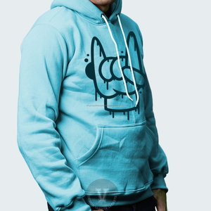 Automne Vintage hommes 100% coton à capuche hiver nouveauté Logo personnalisé brodé ample polaire doublé longue lettre - Product Image 2