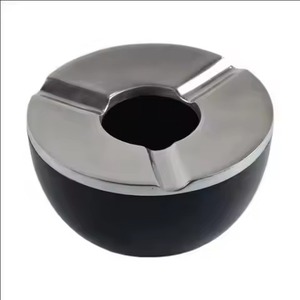 Nouveau design de plateau à fumer avec support carré à quatre côtés, finition cuivre et noir, pour le sol - Product Image 4