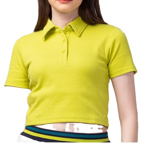 <b>Top</b> Quality Crop <b>Top</b> Ladies T Shirt Customized Design Breathable Wholesale Short Sleeve Polo Tee Shirt Slim And Comfortable - Product Image 1