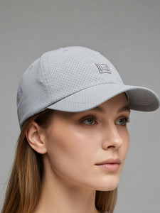 Custom <b>Light</b> Gray Mesh Baseball Cap With Embroidery Logo Front Panel Adjustable Fit Unisex Casual Spring Summer Outdoor <b>Hat</b> - Product Image 3