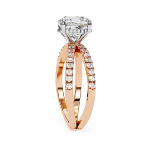 แหวนเพชรทรงกลมหรูหรา ประดับเพชรเม็ดเล็กๆ รอบวง ด้วยทองคำแท้ 18K 14K 10K พร้อมเพชร E Color Lab Grown และดีไซน์สุดหรูสำหรับทั้งชายและหญิง - Product Image 6