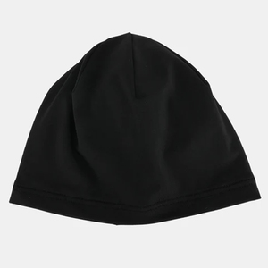 Gorro de Punto Acrílico Negro Unisex, Gorro Casual de Invierno de Color Sólido, Tejido a Máquina, Talla Adulto 56-58CM - Product Image 1