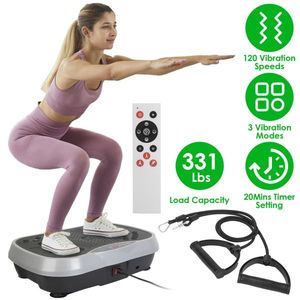 Home Fitness Workout Equipment Whole Body <b>Vibration</b> Platform Machine with Resistant Bands & <b>Remote</b> <b>Control</b> Home Gym Equipment - Product Image 1