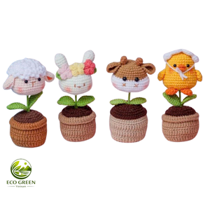 Poupée amigurumi artisanale en crochet, adorable jouet décoratif en forme d'animal pour la maison, le bureau et la voiture - Product Image 3