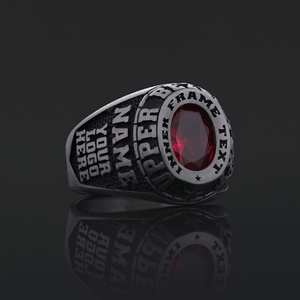 Bague d'université BOJ 002 personnalisée en argent avec diamant, style minimaliste, certifiée IGI, cadeau unisexe pour la remise des diplômes - Product Image 5