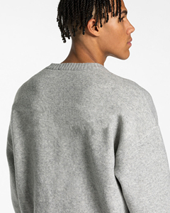 <b>Men's</b> Casual Hoodie New Fashion 300G Drop Shoulder Oversize Sweatshirt Crew Neck Long Loose <b>Pullover</b> Solid Pattern Autumn Style - Product Image 4